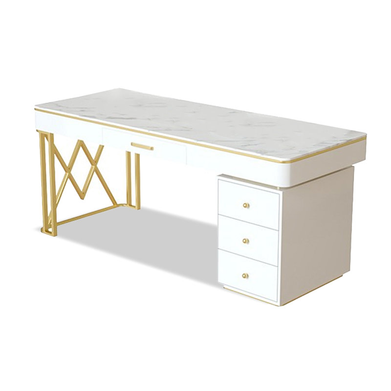 Bureau de réception scandinave luxueux, H 29,53 po x l 62,99 po x P 23,62 po