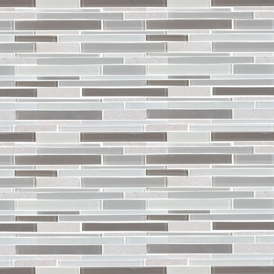 Carrelage mural mosaïque en marbre et verre 12 pi X 12 po (1,08 pi2 / pièce)