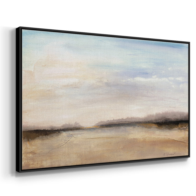 " Mirage ", 25" H x 37" W x 2" D, Black Floater Framed Canvas