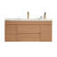 Meuble-lavabo mural simple 48 po avec lavabo en céramique