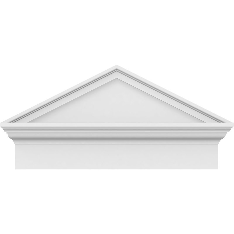 Péditation combinée en PVC de qualité architecturale à sommet pointu (pas 6/12), H 13 3/8 po x l 26 po x P 2 3/4 po