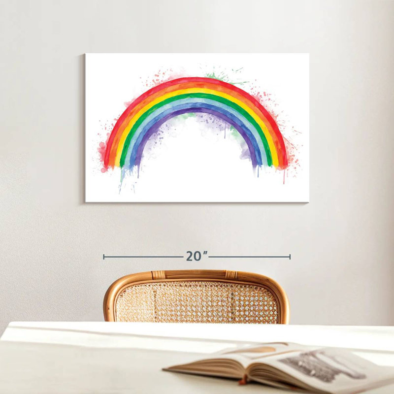 " Rainbow Splash " Print, 16" H x 24" W x 1.25" D