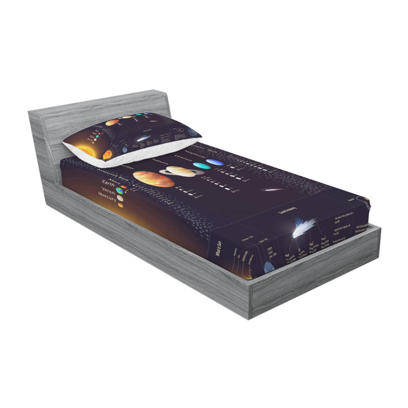 Microfiber Sheet Set, Twin Sheet Set with Fitted Sheet