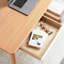 Bureau d'ordinateur en bois massif - Bureau de 47 po de grande taille avec 2 tiroirs, table d'ordinateur de style simple et moderne avec espace pour le bureau à domicile, le travail, les étudiants, le bureau de travail (hêtre)