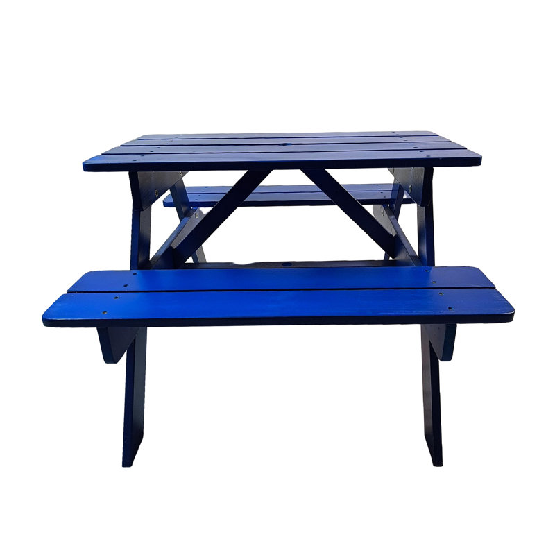 Meuble bleu en bois massif - Parfait pour les jeux à l'intérieur et à l'extérieur