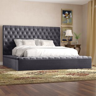 Diamond Grey Velvet Upholstered Bed, InSTYLE Home & Rugs