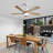 52 Inch Ceiling Fan With Dimmable Led Light 5 Solid Wood Blades Smart Remote Control Reversible Dc Motor Ceiling Fan
