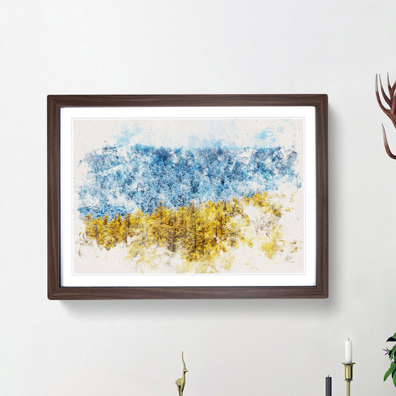 The Two Forests - Picture Frame Painting Print, 24cm H x 33cm W x 2cm D, Walnut Framed