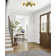 Transitional 8-Light Brass Flush Mount 