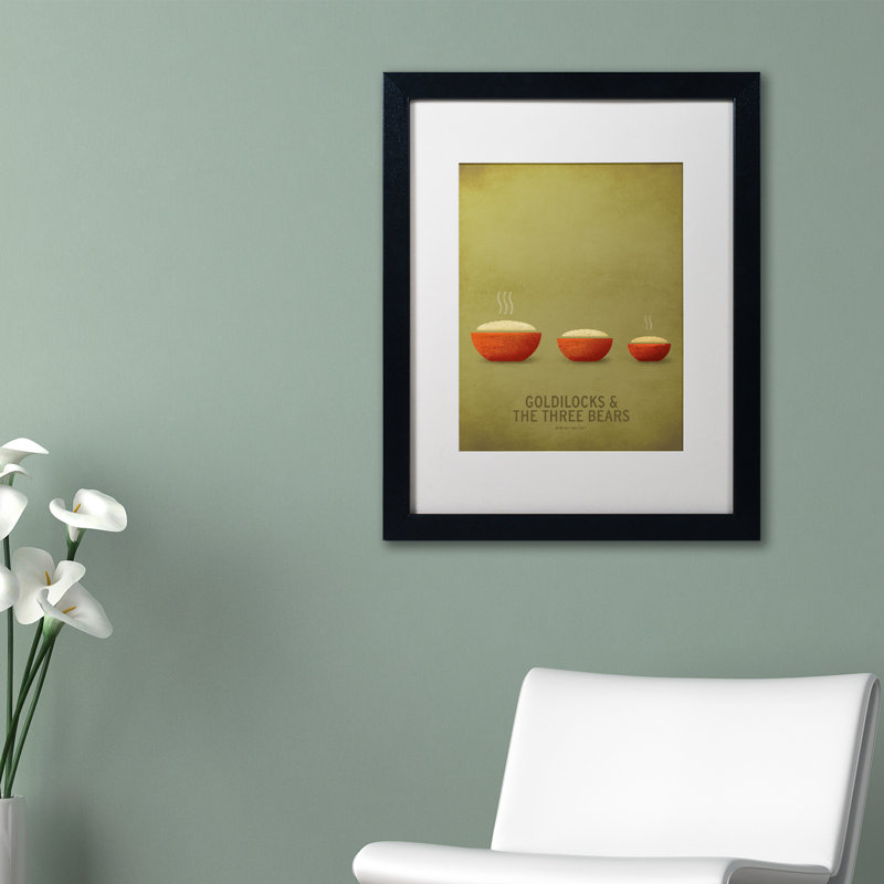 « goldilocks », art encadré, Blanc, H 20 po x l 16 po x P 0,5 po