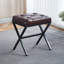 Stool/Chair,1Pcs,BROWN Leather,Metal Leg,40.5X33.5X44.5Cm-494668038