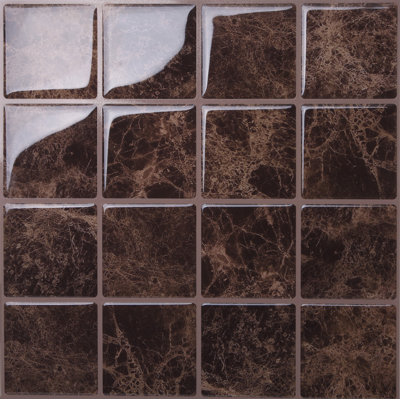 2.5'' W x 2.5'' L PVC Peel and Stick Mosaic Tile