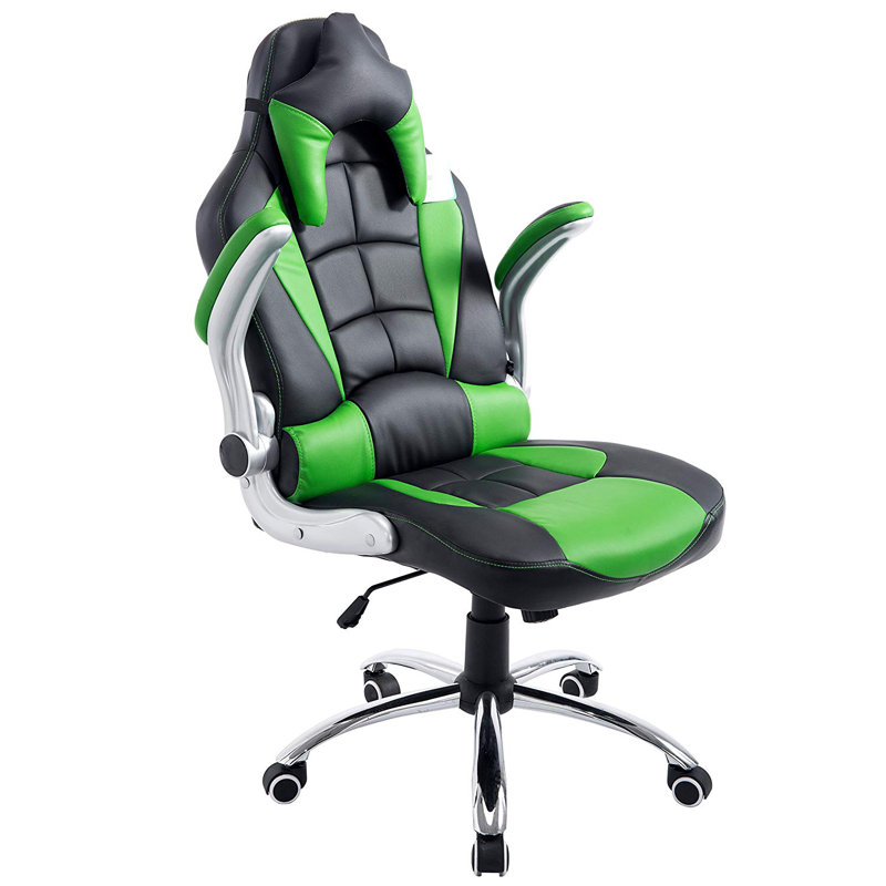 Symple Stuff Mansour PC & Racing Game Chair, Green