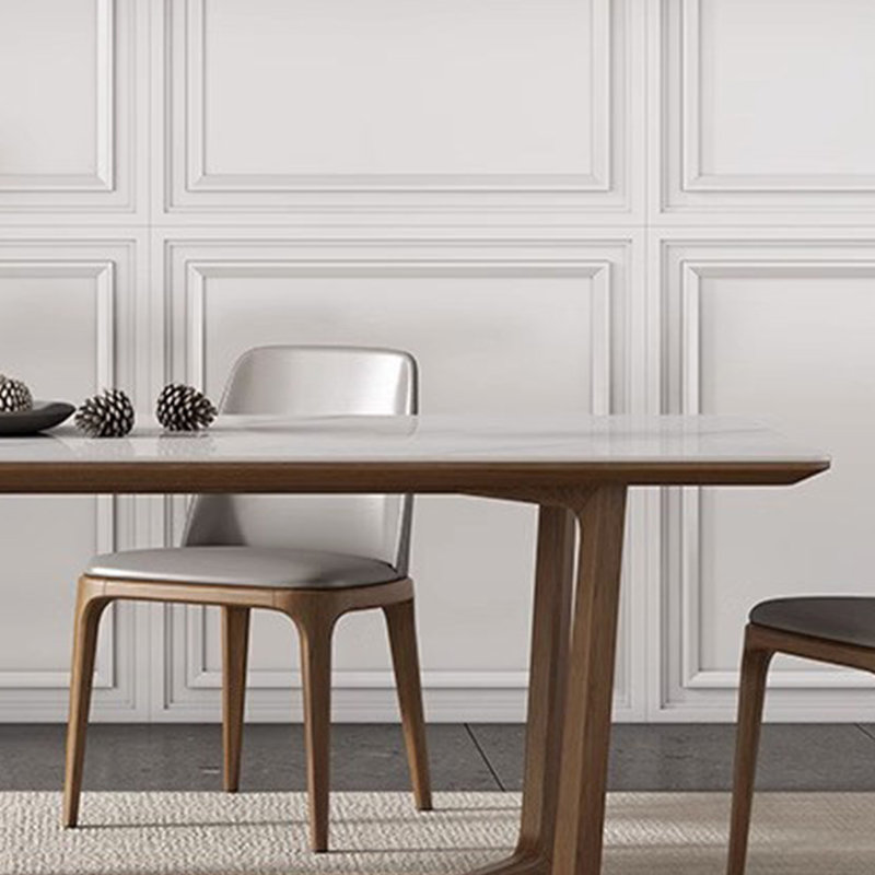 Premium Light Luxury Dining Table, 29.52" H x 70.86" W x 35.43" D, 5 Pieces: Table, 4 Chairs