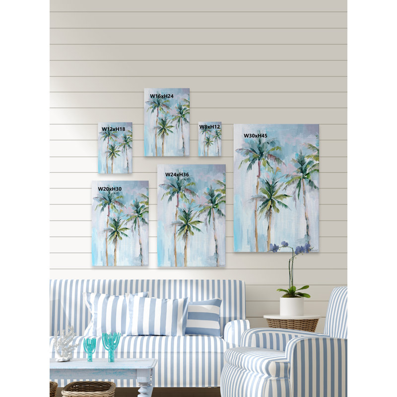 «Cool Palm Breeze», reproduction sur toile tendue, H 12 po x l 8 po