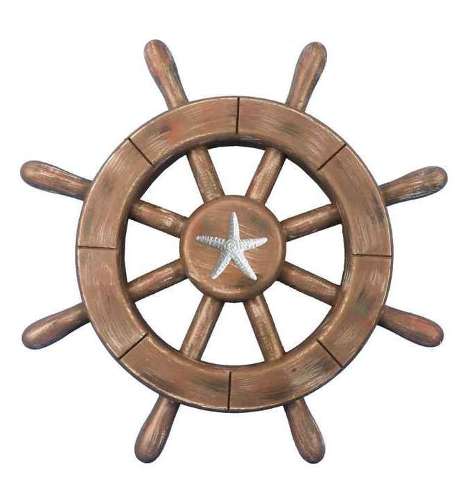 Décoration murale roue d’expédition, Rustic Wood