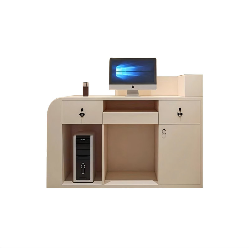 Bureau de réception moderne en L en bois manufacturé, 47.24