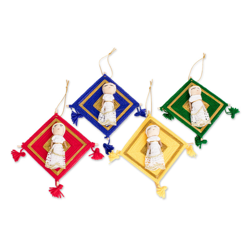 Ensemble d'ornement 4 pièces Gilded Christmas