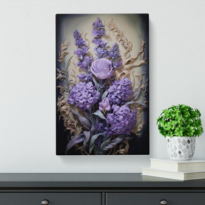 Lavender Flower Baroque No.3 - Wrapped Canvas