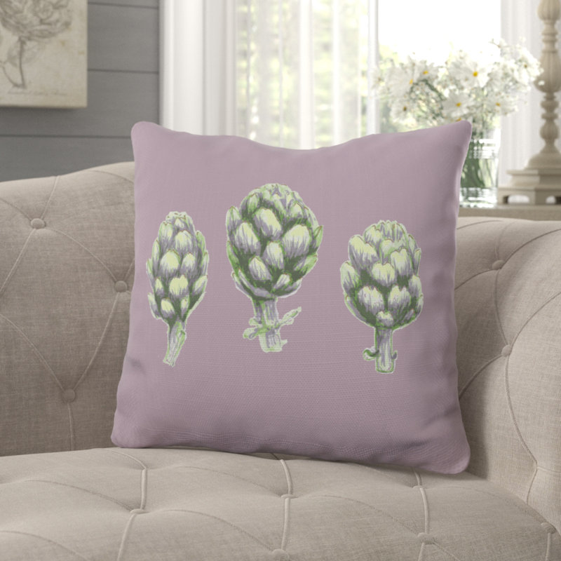Coussin Magdalen, 18 po x 18 po, Mauve