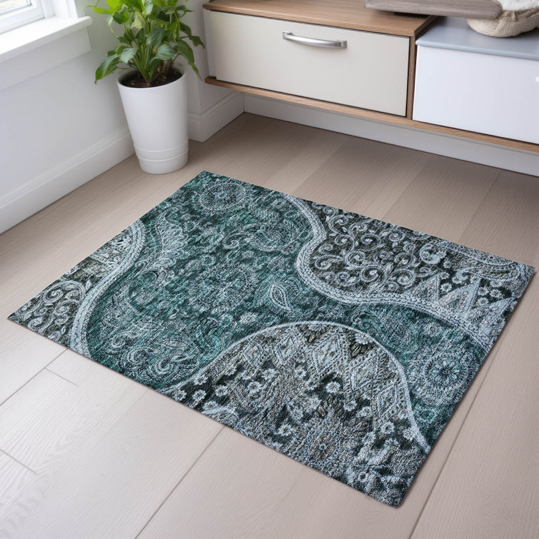 Premium Machine Washable Jamestown AMF1078 Swirl Rug