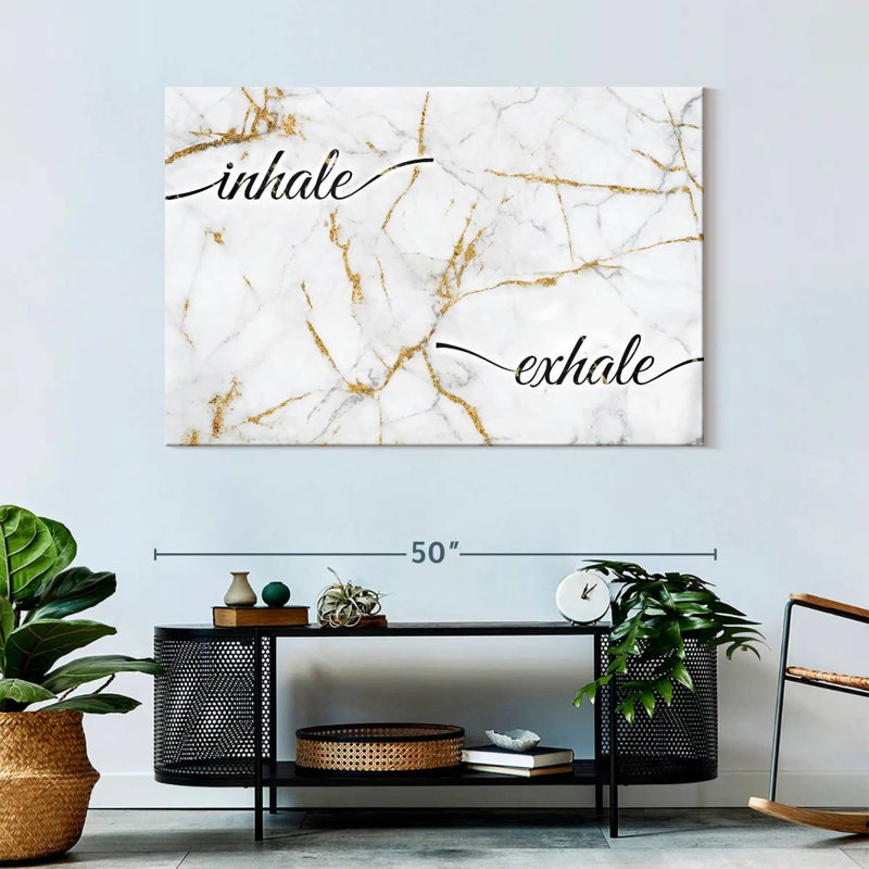 «Inhale Exhale», reproduction sur toile marbrée, H 32 po x l 48 po x P 1,25 po