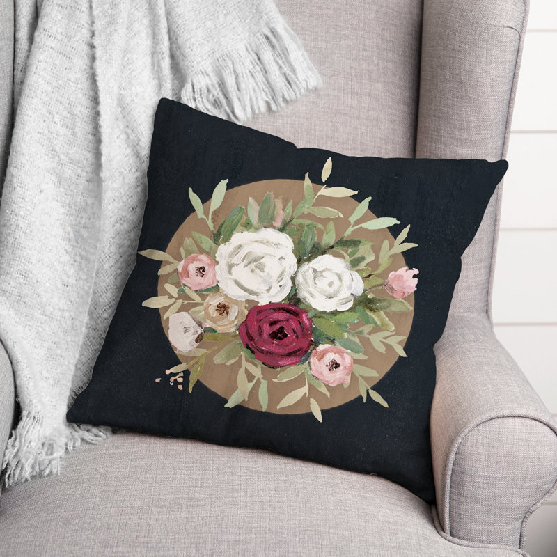 Coussin Florals On, H 18 po x l 18 po, Carré
