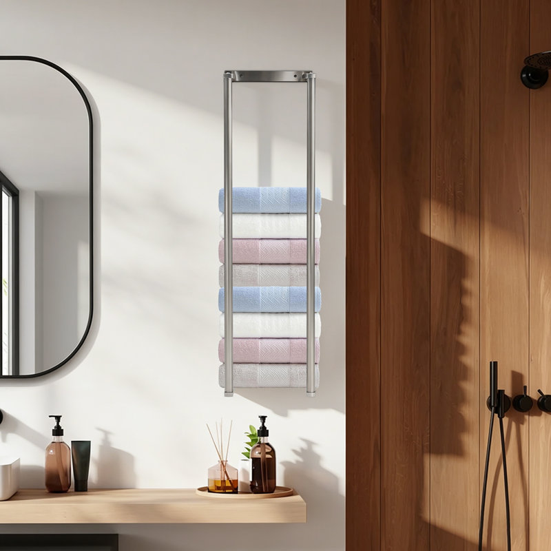 Porte-serviettes en acier inoxydable pour porte-serviettes de salle de bain mural
