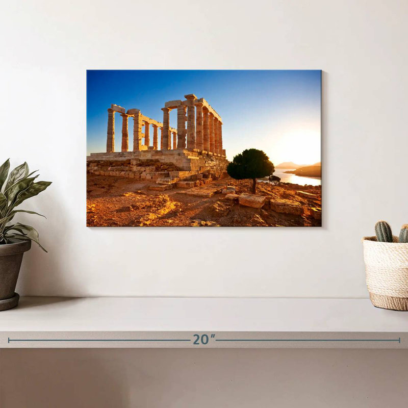 Temple de Poséidon à Sounion, H 8 po x l 12 po