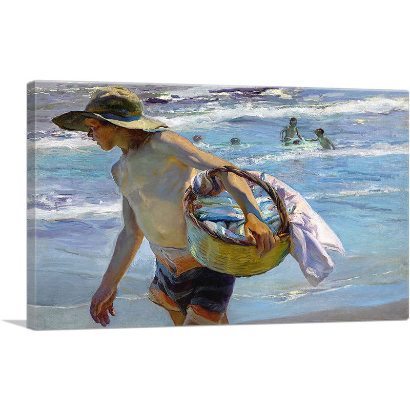 «Yound Fisherman Velencia 1904» par Joaquin Sorolla y Bastida, reproduction d'art sur toile tendue