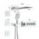 4 Functions Luxury Shower System with 3 Body Jets, Wall Mounted (Rough-in Valve Included)