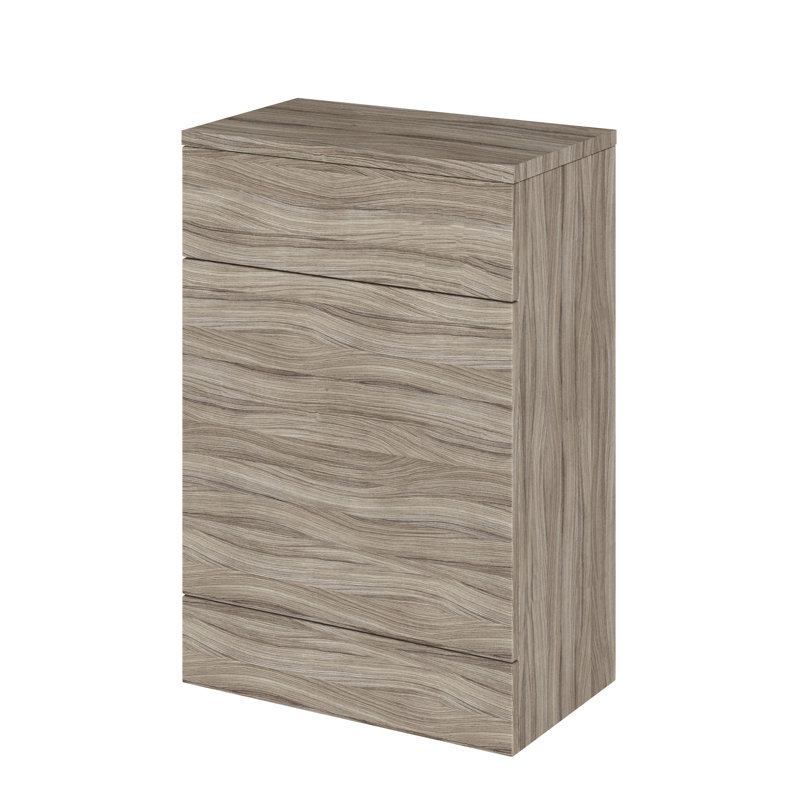 Fusion Fitted Furniture - 50.5cm Toilet Unit, 50.5cm W x 90.4cm H x 26cm D, Brown Avola