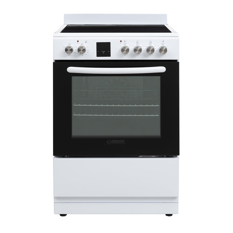 Equator Advanced Appliances Standalone 24" 2.4 Cubic Feet Ceramic burner Electric Free Standing Convection Range, White