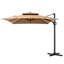 Parasol rectangulaire en porte-à-faux 128 po x 104 po, base lestée non inclus-1780840711