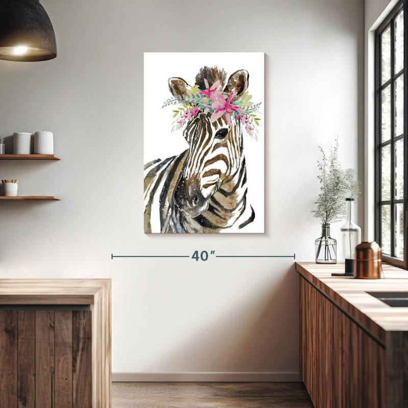Brampt Crowned Zebra, 39" H x 26" W