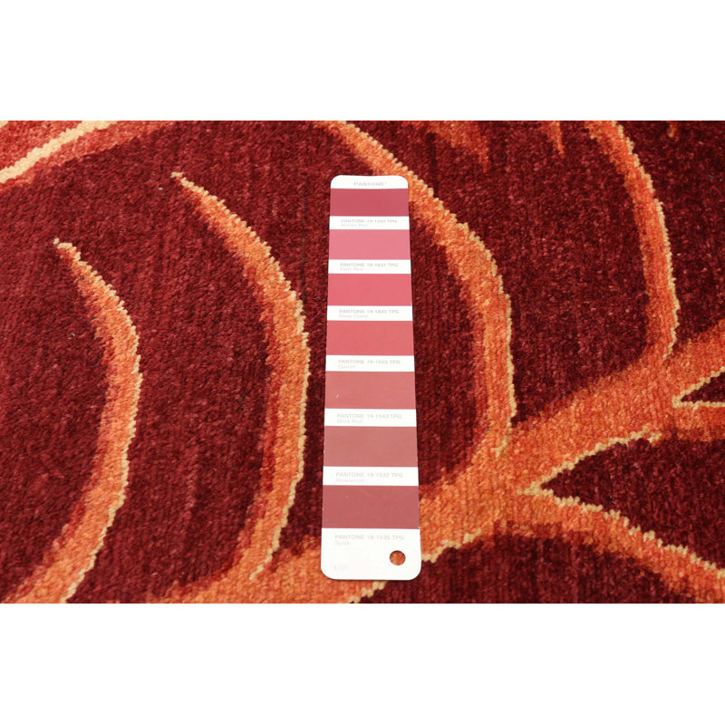 Tapis unique en laine noué à la main 4 pi 1 po x 6 pi 3 po nouvel âge Foresthill