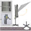 Carmya 3 x 3(m) Cantilever Parasol with Cross Base, Garden Umbrella-1011768686