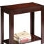Table de bout 24 po en cerisier foncé, thème de conception traditionnelle, ours de 250 lb, bois composite assemblé, bois, avec, lié ensemble