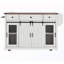 Îlot de cuisine roulant avec porte de grange coulissante et support à épices-574352053