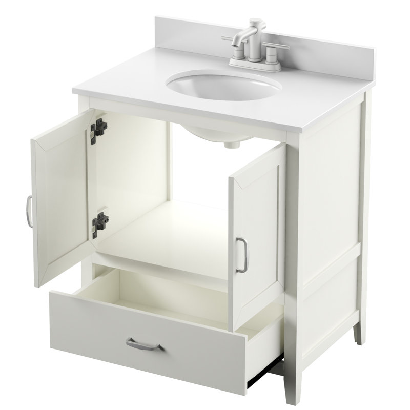 Ensemble de meuble-lavabo simple 30 po Ahner, Blanc