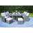 Amher 10 - Person Wicker Patio Dining Set with Rectangular Table , Cushions Included-839580215-927614629
