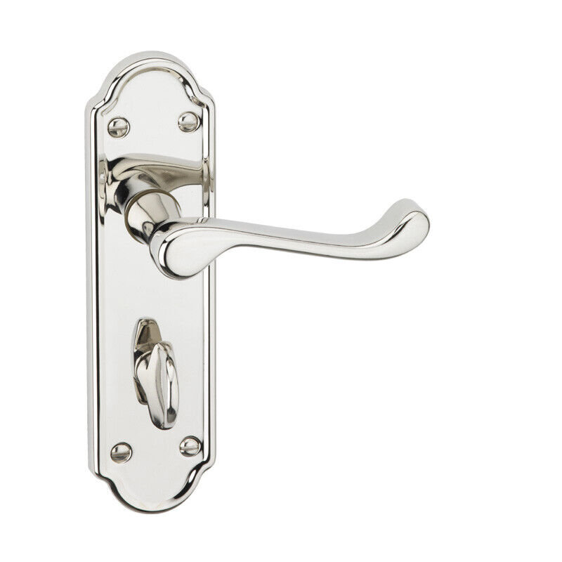 Door Handle, Polished Nickel