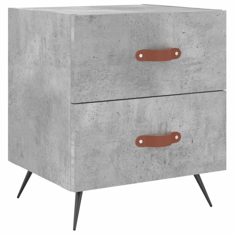 Hilaire 40 cm W Iron Bedside Table, White, Individual