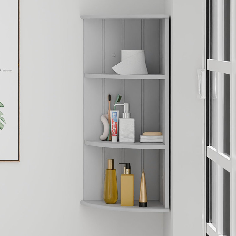 Corner Shelf, Grey