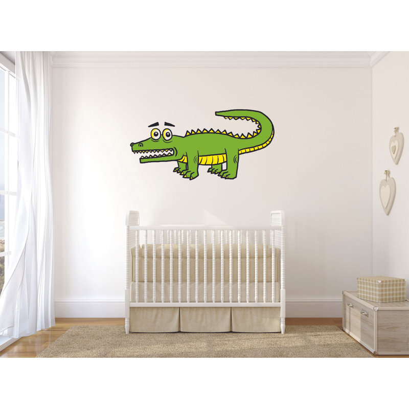 Adhésif décoratif crocodile inquiet, H 15 po x l 30 po