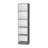 Matt Grey And White 5-shelf Shelf - Slim Bookcase For Home 5 Stylish Homes