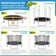 Machrus Upper Bounce Trampoline Enclosure Net, Fits 16' Round Frame, Using 6 Poles (or 3 Arches)