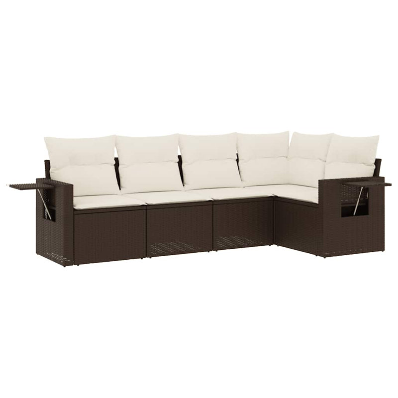 Vidaxl Garden Sofa Set, Brown