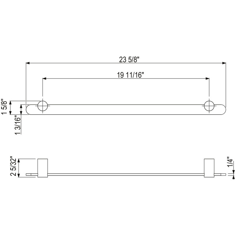 Eclissi™ 24" Towel Bar, Matte Black