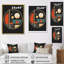 Paysage de pleine lune abstrait Mid-Century - reproduction sur toile-1971416520-1971416523